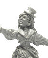 Raw epoxy putty master sculpt for a steampunk girl. Size: 32mm tall